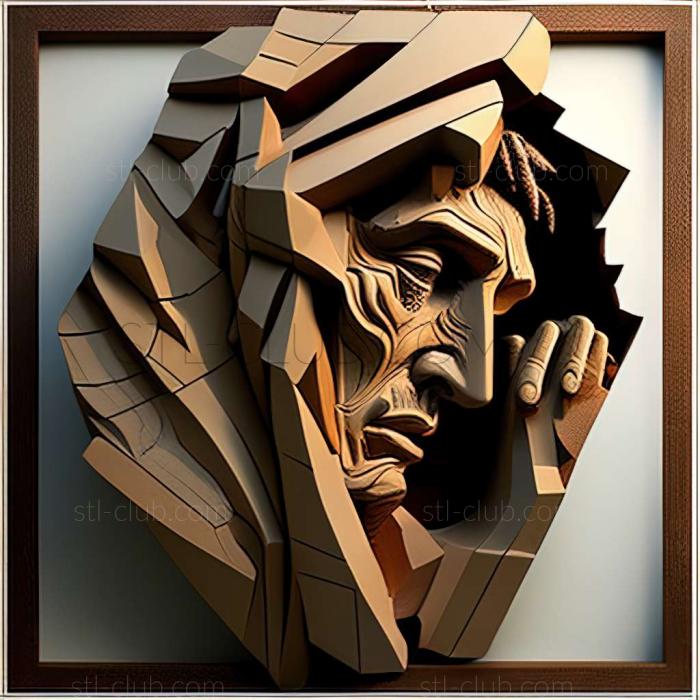 3D мадэль Генри Келлер, американский художник (STL)